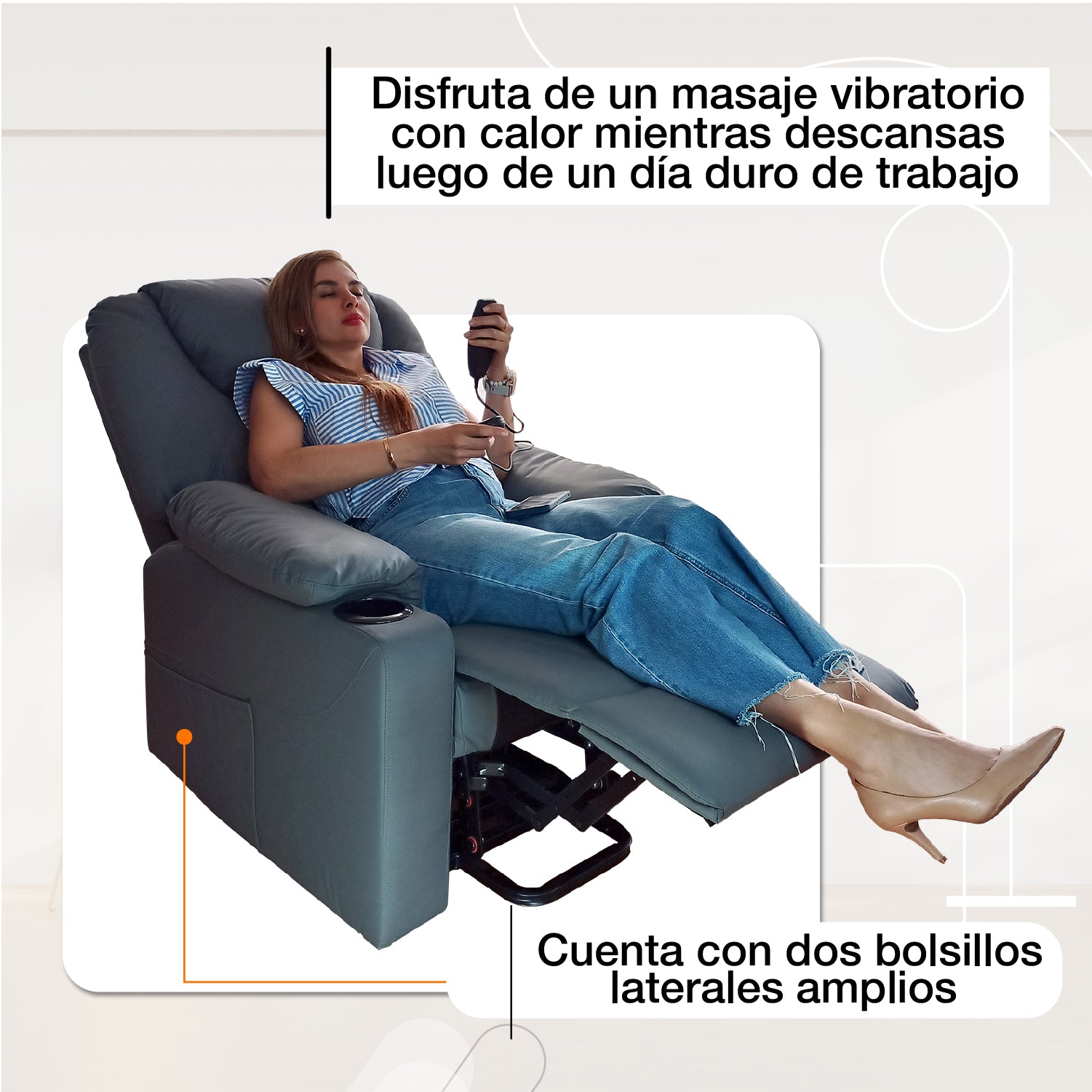 Sillón elevador Royal - Sillón elevador, masajeador y reclinable