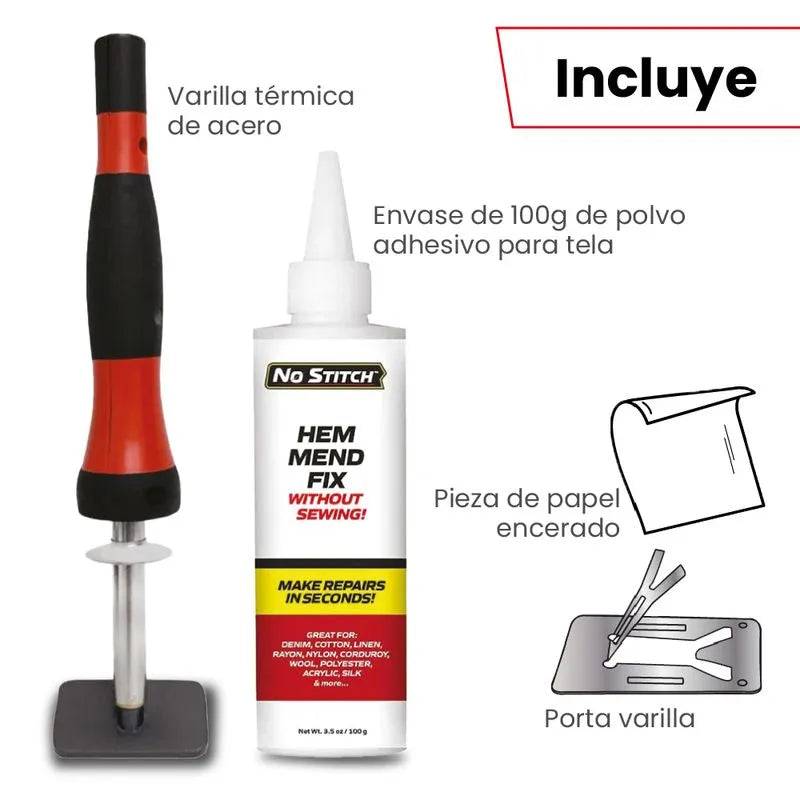 Polvo térmico adhesivo para telas No Stitch