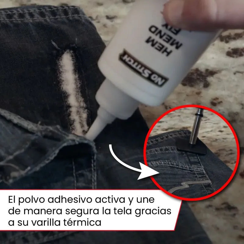 Polvo térmico adhesivo para telas No Stitch