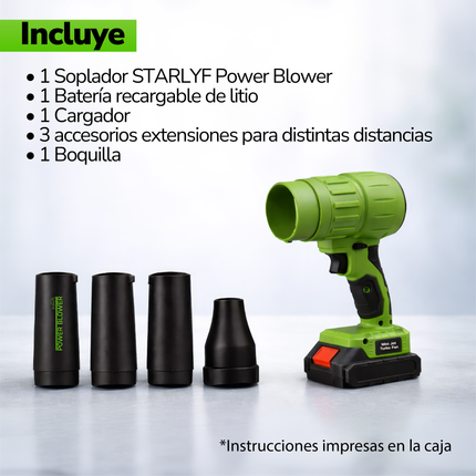 Soplador inalámbrico 3 en 1 para limpieza práctica STARLYF POWER BLOWER TVNOVEDADESTV