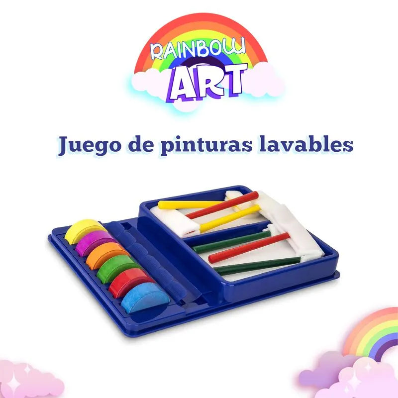 Juego de pinturas de colores lavable Rainbow Art