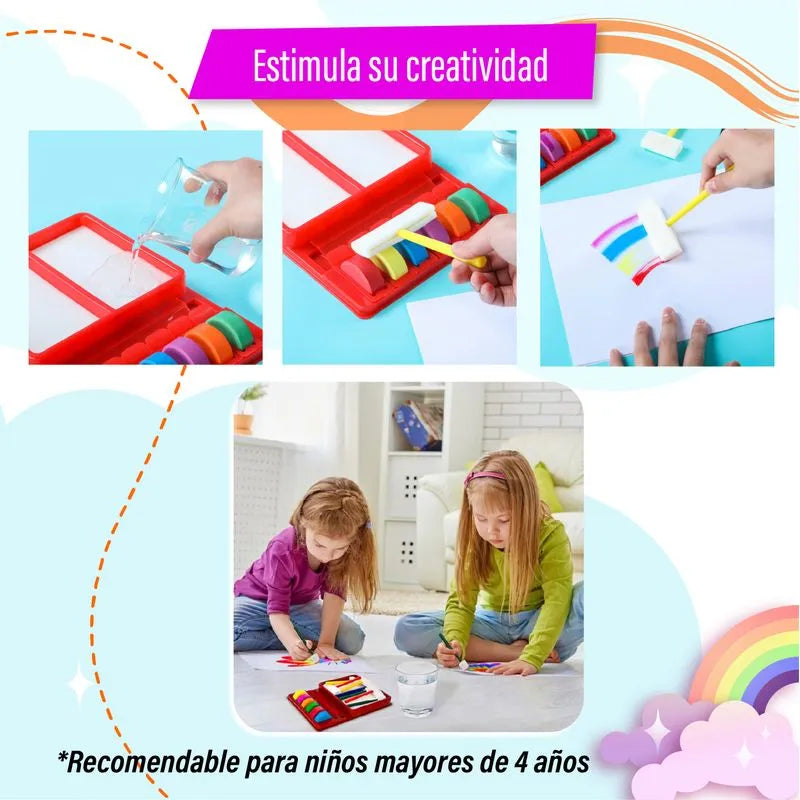 Juego de pinturas de colores lavable Rainbow Art