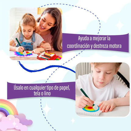 Juego de pinturas de colores lavable Rainbow Art