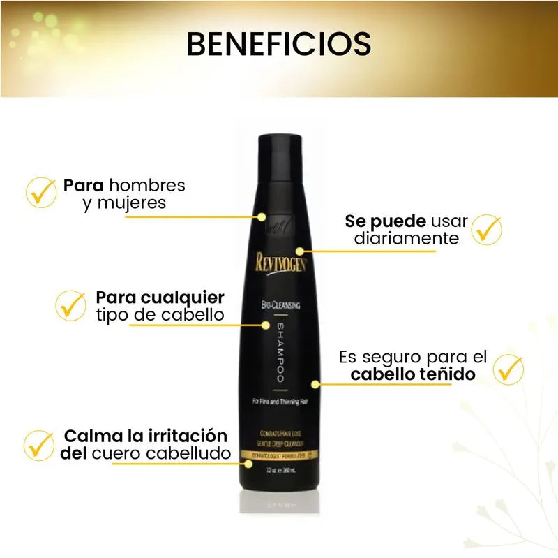 Shampoo bio limpiador para cabello - Revivogen Md