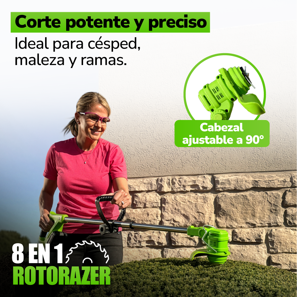 Herramienta de corte para Césped Recargable y portátil– Rotorazer 8 en 1 TV NOVEDADES TV