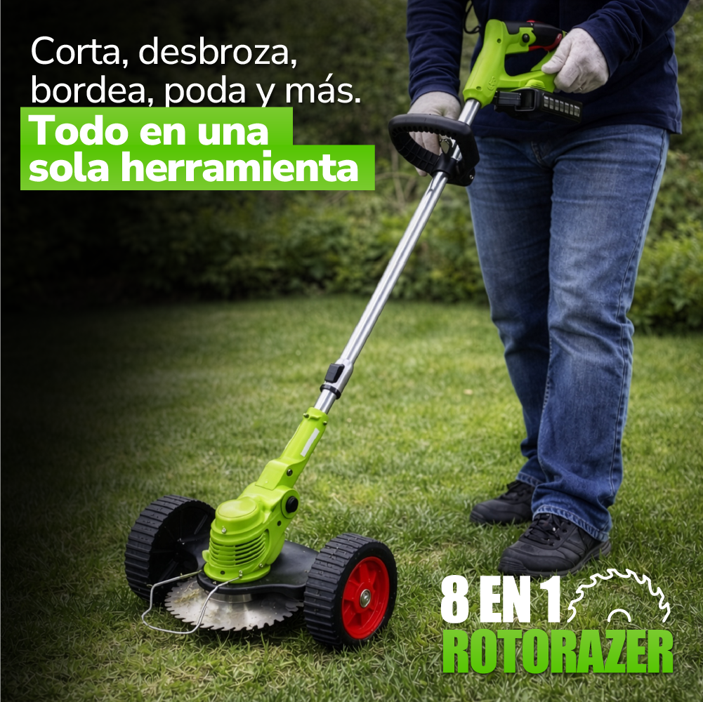Herramienta de corte para Césped Recargable y portátil– Rotorazer 8 en 1 TV NOVEDADES TV