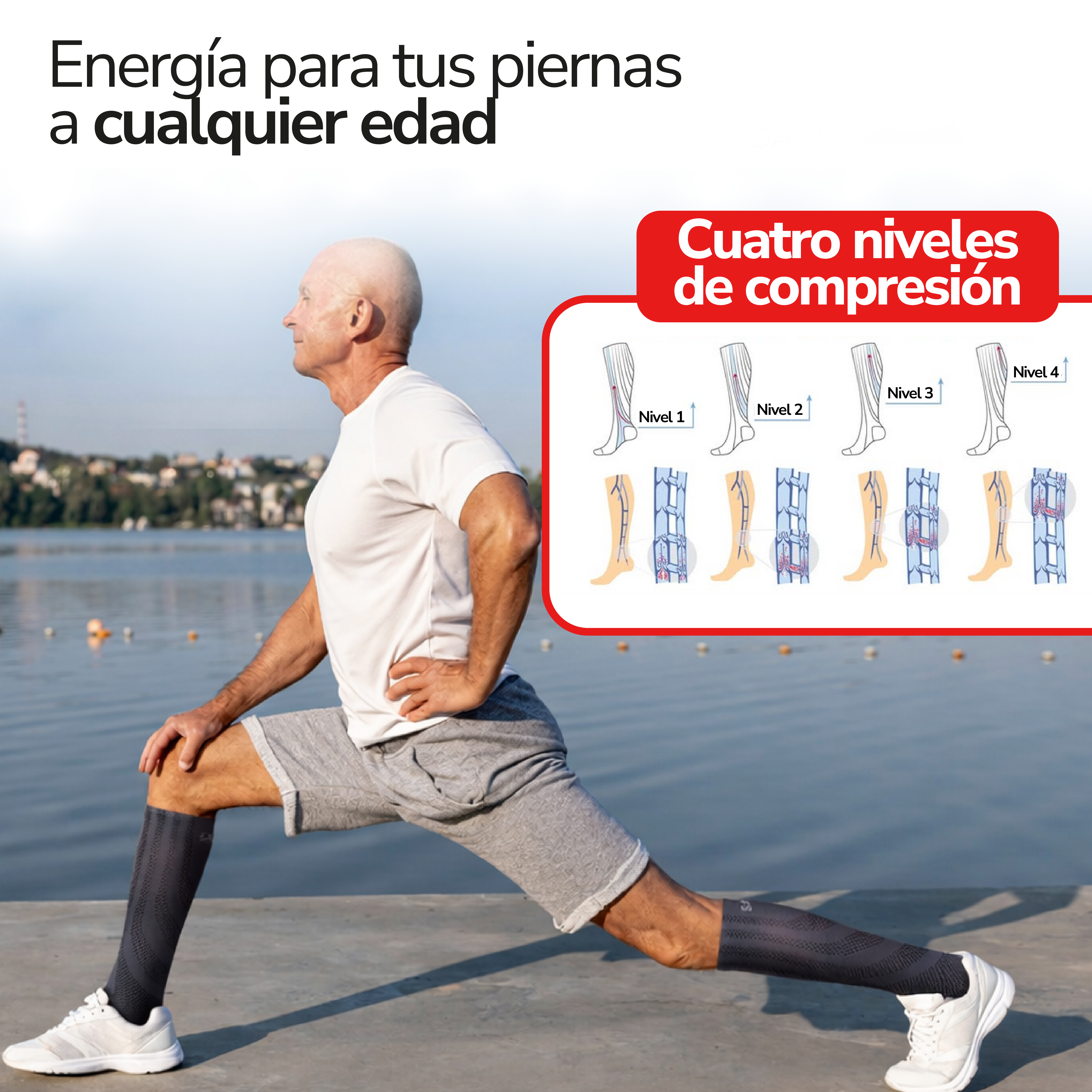 Medias de Compresión Circulación y Descanso Sankom Patent Socks