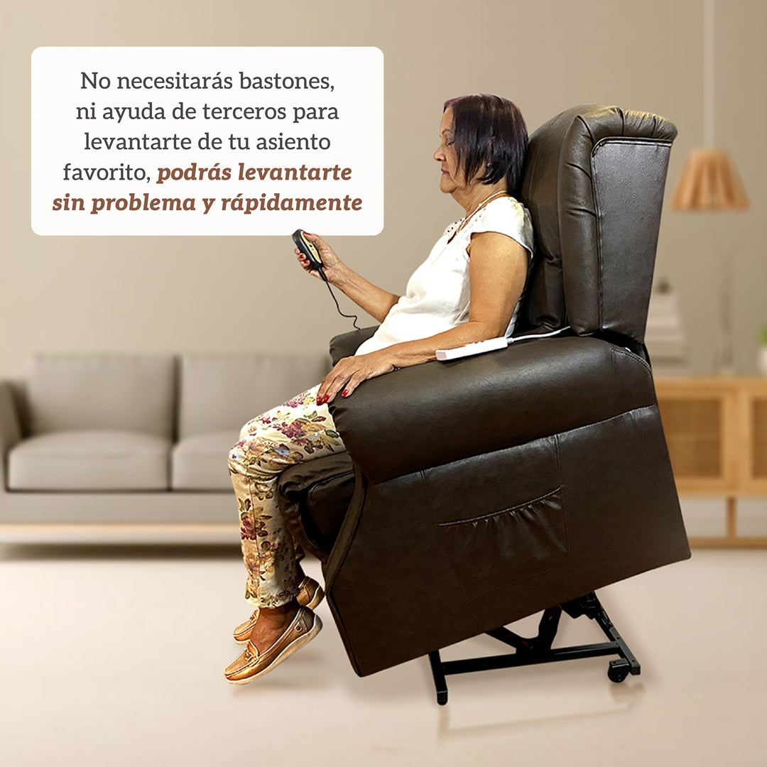 Sillón elevador Deluxe - masajeador y reclinable para adulto mayor - standup seat