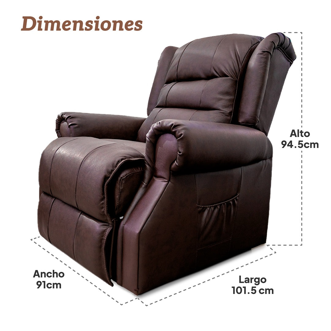 Sillón elevador Deluxe - masajeador y reclinable para adulto mayor - standup seat