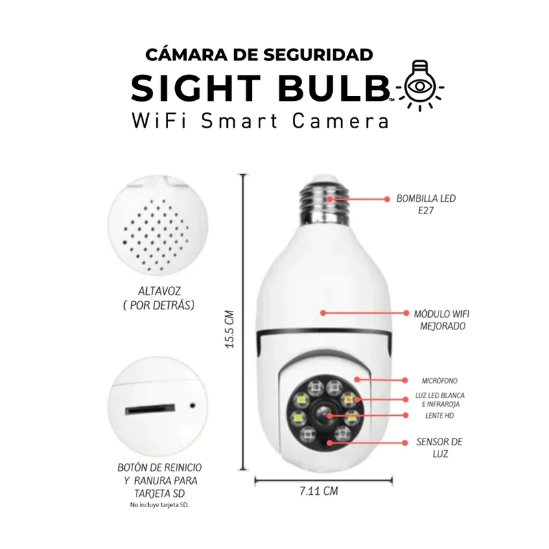 Cámara De Seguridad Inalámbrica Sight Bulb