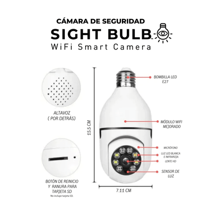 Cámara De Seguridad Inalámbrica Sight Bulb