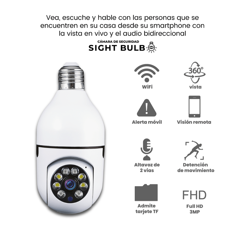 Cámara De Seguridad Inalámbrica Sight Bulb
