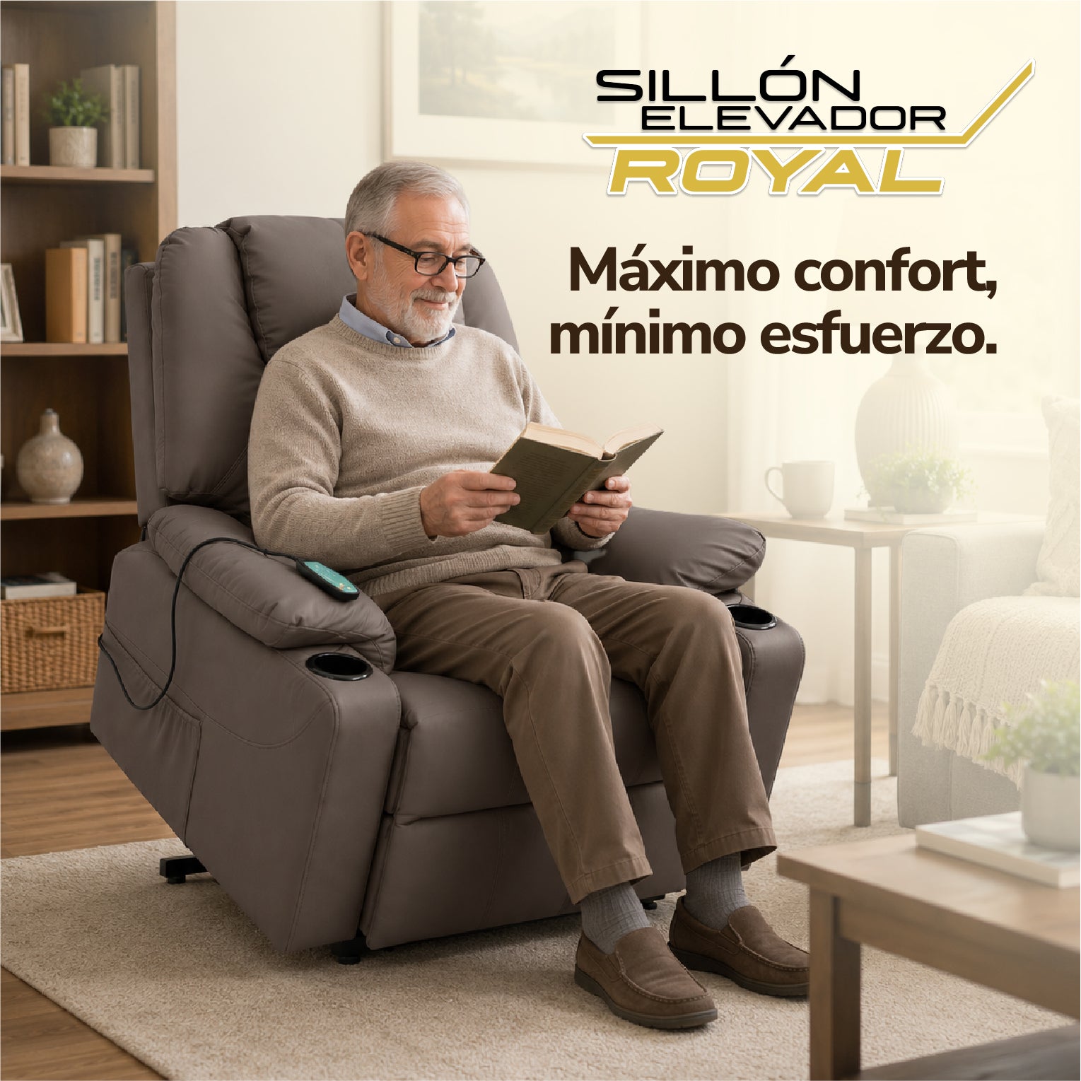 Sillón elevador Royal - Sillón elevador, masajeador y reclinable