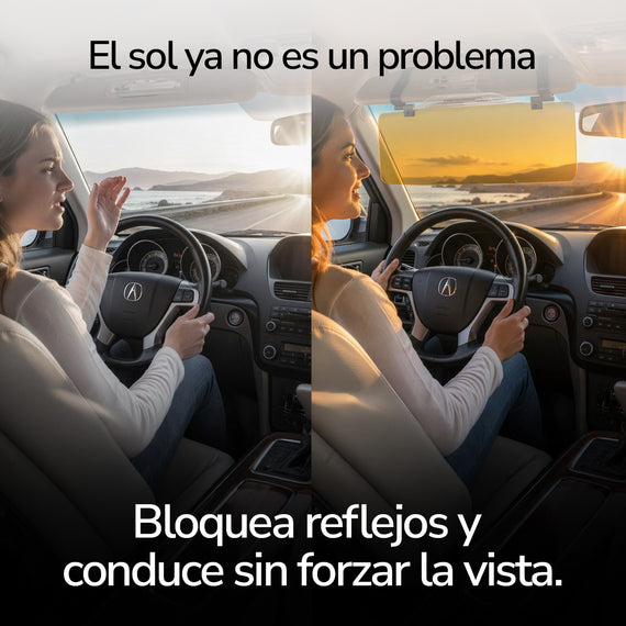 Visera Antideslumbrante para Conducción Día y Noche Fácil de instalar, no requiere herramientas, un solo clic, antideslumbrante VizClear  TVnovedadesTV